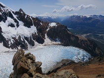View from atop Mt Madsen Los Glaciares National Park 