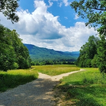 View from Cades Cove in the Tennessee section of the Great Smoky Mountains National Park 