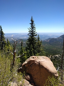 View from k feet up pikes peak Colorado 