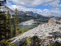 View from Little Lougheed trail Alberta Canada 
