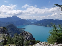 View from Mahdlgupf over the Attersee Austria 