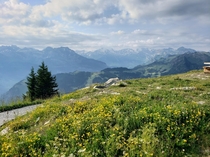 View from mount Stanserhorn in summer Switzerland x OC