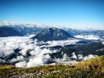 View from the summit of the austrian mountain called Loser 