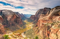 View from the top of Angels Landing - Zion National Park UT 