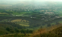 View of Abergavenny Wales from the summit of The Blorenge Interestingly the hill is the only word in the English language that rhymes with orange 