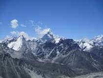 View of Ama Dablam Khumbu Valley Nepal 
