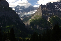View of Bernese Alps from First Mountain Switzerland