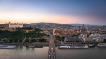 View of Bratislava from across the River Danube