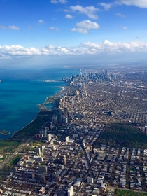 View of Chicago from my flight 
