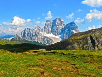 View of Mount Pelmo in the Friulian Dolomites 