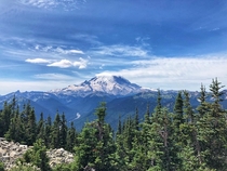View of Mt Rainier WA from Crystal Mountain 