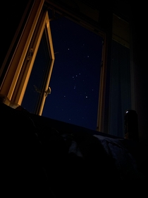 view of orion from my bed a couple weeks back