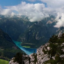 View of the German Alps in Bavaria 