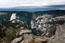 View of Yosemite Valley from Clouds Rest after the Storm