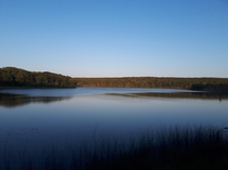 View over a lake near Midland Ontario  x