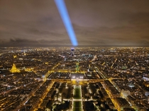 View over Paris at night