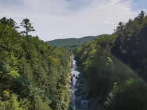 View over the valley at Quechee Gorge Vermont 