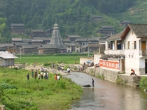 Village life in southeast Guizhou China 