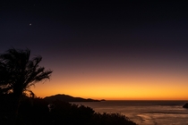 Walking the thin line between rearthpron and rskyporn with a sunrise photo in the Whitsundays Australia See a little crescent moon in the top left