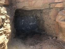 Walled up exploratory mine in SE Utah