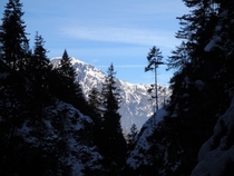 Was sitting a a dark cold canyon while taking that picture in Tyrol Austria 