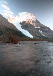 Watching The Sunset Light Up The Snow Covered Mount Robson In Mount Robson Provincial Park British Columbia OCx
