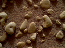 Water eroded rocks on mars