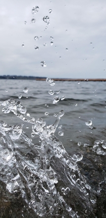 Water Splash Lake Washington Washington State 