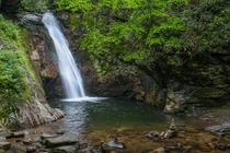 Waterfall at Pisgah National Forest 