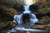 Waterfall at Ricketts Glen PA  By James Poole