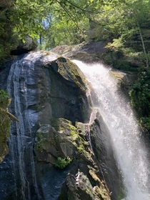 waterfall at South Mountains State Park in NC 