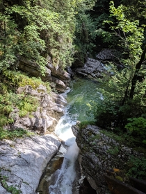 Waterfall in Bavarian Mountains 