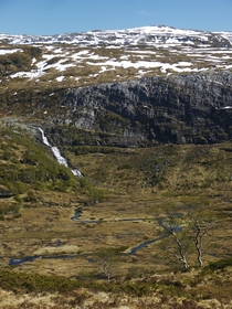 Waterfall in Herfindalen Norway today 