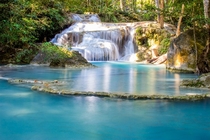 Waterfall in Kanchanaburi Thailand 
