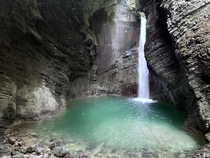 Waterfall in Kobarid Slovenia - Soa-Valley 