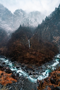 Waterfall in Kugti Wildlife Sanctuary Himachal Pradesh OC x instagram raghavsaini