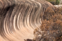 Wave Rock in Western Australia from a more distant perspective 
