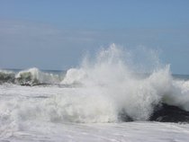Waves crashing in California 