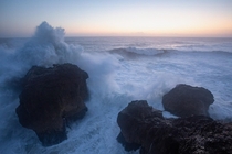 Waves crashing - Nazar Portugal 
