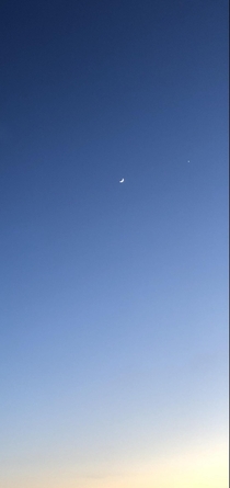 Waxing Crescent Moon shot on iphone