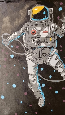 We read The Martian in my th grade ELA class and one of my students painted this I thought all of you would appreciate it