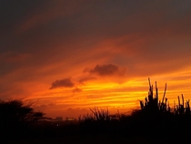 We see your Sunset Curacao Heres a sunset from your sister island Aruba
