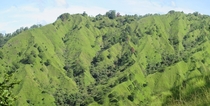 Well-defined triangular facettes and razor-sharp peaks in the mountains of Municipality of Malibcong Province of Abra Philippines This was during our geohazard mapping 