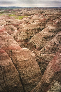 What the Badlands look like without heavy photo manipulation- shot with Kodak UltraMax  color film Badlands National Park South Dakota  OC