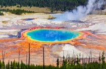What the Grand Prismatic Spring of Yellowstone would look like if all man-made objects were removed - Akin Bilgic 