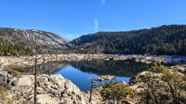 What was left of Pinecrest Lake CA two weeks ago 