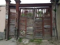 What was once beautiful gates in the old part of Chisinau 