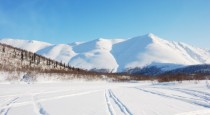 White mountains Murmansk Russia 