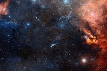 Wide-field view of the Pencil Nebula 