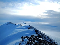 Windswept ridge near Mt Erebus Antarctica 